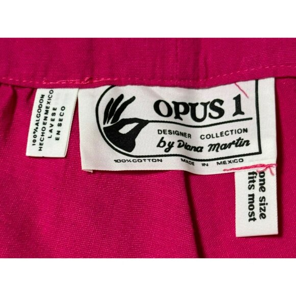 Vtg Opus 1 Diana Martin Pink Wrap Skirt One Size Asymmetrical Mexico Lagenlook - Picture 5 of 15